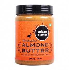 Urban Platter Unblanched Almond Butter   Plastic Jar  500 grams